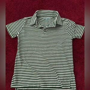 Crewcuts small 6/7 youth boys cotton polo striped green